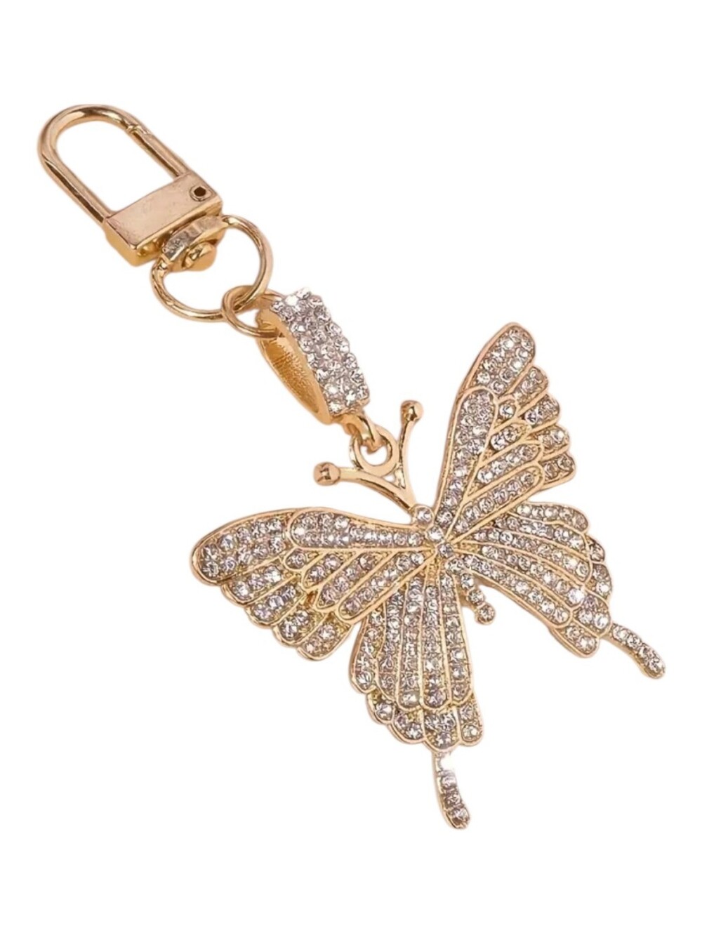 Rhinestone Butterfly Key Ring Keychain Bag Pendant